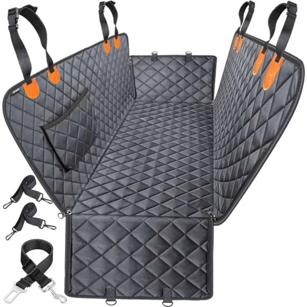 Dog Car Seat Cover for Pets 100% Waterproof Seat Cover Hammock 600D Heavy Duty